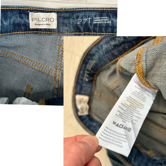 Pilcro Anthropologie The Kenna Mid Rise Heritage Barrel Jeans Womens Size 27 - Picture 6 of 8